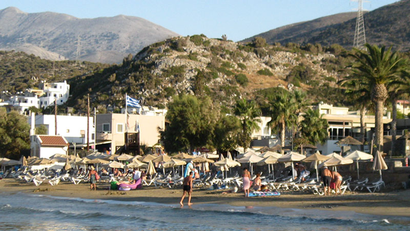 foto zicht Stalis strand